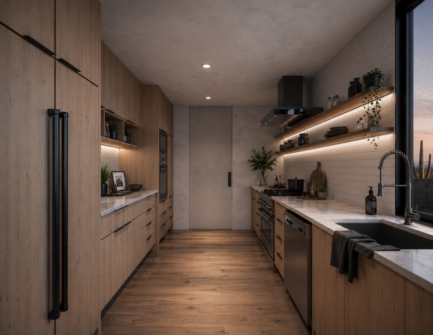 Two-level kitchen